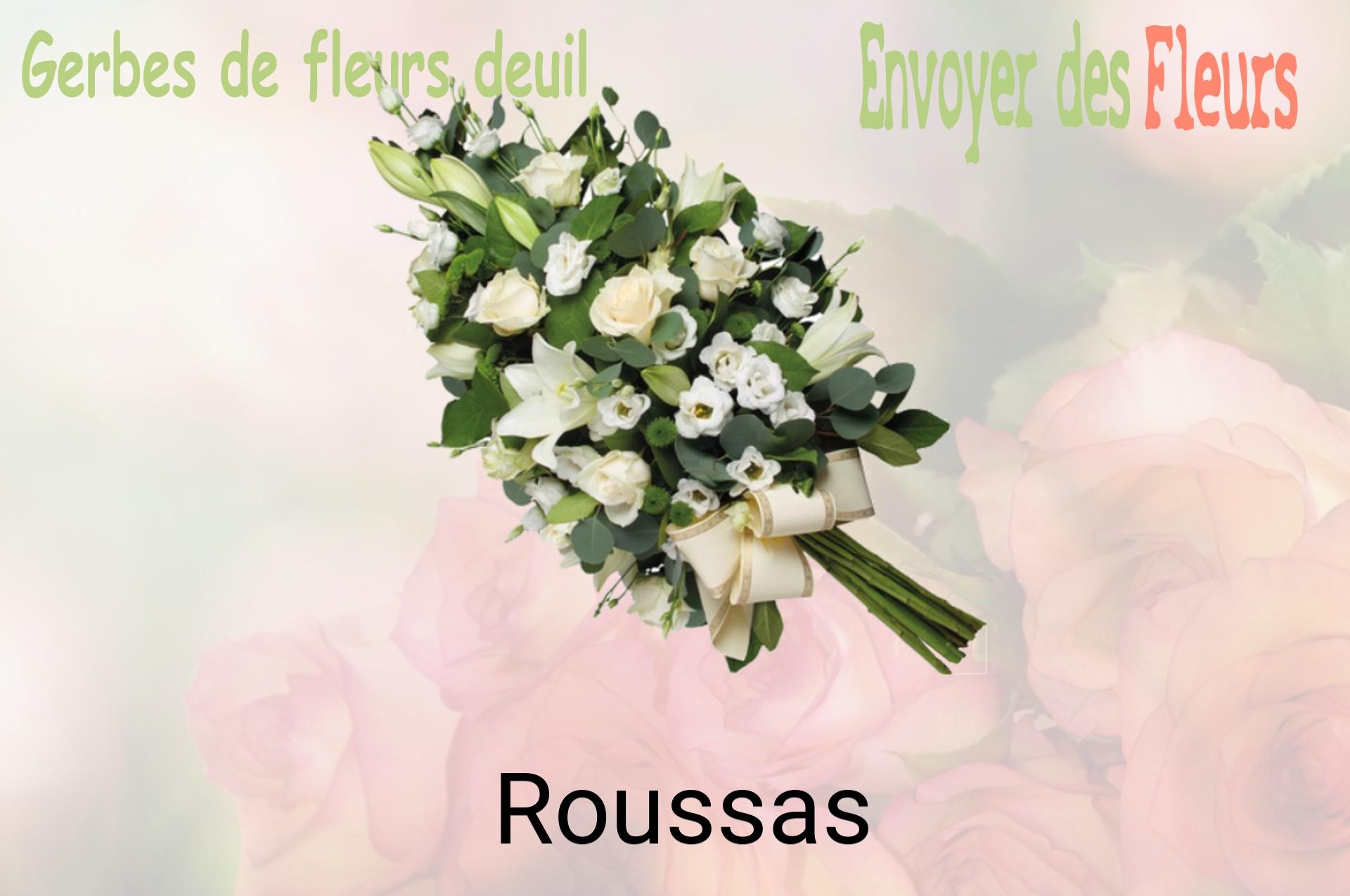 Gerbe de fleurs de deuil livrée à Roussas